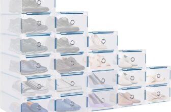 Clear Shoe Boxes Stackable Shoe Organiser Transparent Storage Box (20PCS)
