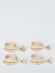 Coastal Rattan Fish Napkin Ring, Set of 4, Natural (£2.95 C&C)