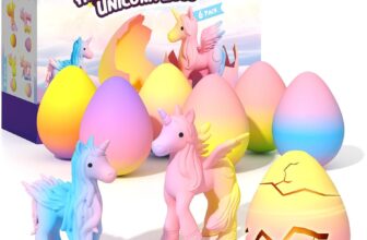Coodoo Unicorn Hatching Rainbow Eggs for Kids – 6 Pack Unicorn Toys for Boys & Girls, Birthday Easter Basket Stuffers Gift Ideas for Kids 3 Year Old – Girl Gifts for Ages 3 4 5 6 7 8