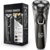 Cordless Electric Razor for Men: 4D Floating Mens Shavers Waterproof with LED Display & Travel Lock – USB Rechargeable Beard Shaver with Pop-up Trimmer