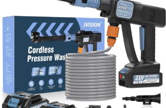 Cordless Pressure Washer, Portable Power Washer for Patio & Car, 6 in 1 Battery-Operated System with 5M Hose, Jet Wash Tool with Dual Batteries, High-Pressure Cordless Jet Cleaner