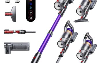 Cordless Vacuum Cleaner, 600W 50KPA Stick Vacuum with Touch Screen, Up to 65 Mins Runtime, Cordless Powerful Vacuum with Rechargeable Wall Mount, Lightweight Vacuums for Hardwood Floor Carpet Pet Hair
