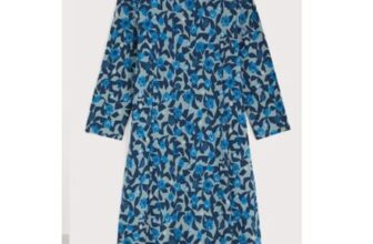 Cornish Oak Shift Dress Blue