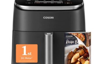 Cosori TurboBlaze 6L Air Fryer – 9-in-1, 5 Fan Speeds, 30230C, Dishwasher Safe