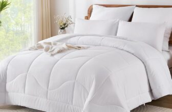 Coverless Duvet King Size 10.5 Tog- Soft & Breathable Luxurious Hollowfibre Quilt – Reversible Comforter for All Seasons (White,King)