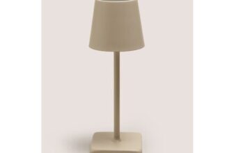 Cream Tabletop Solar Lamp
