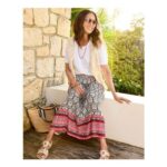 Crinkle Tiered Skirt