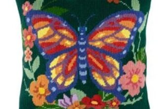 Cross Stitch Cushion Cover – Flutterby