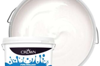 Crown Matt Emulsion Paint – Pure Brilliant White – 10L , Free C&C