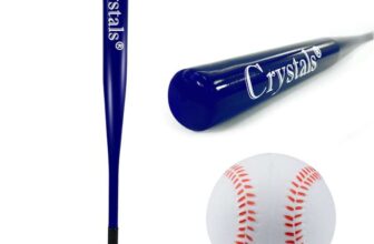 Crystals 32-Inch Aluminium Baseball Bat (Blue / Red/ Silver / Black) – Heavy Duty Metal Bat, Shipped & Sold by Denny Shop