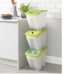 Curver 34 Litre Recycling Bins – Set of 3, Free C&C