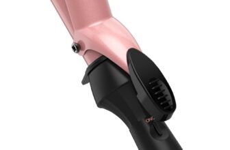 DAN Technology Curling Tong Ceramic Small Curling Wand Mini Hair Curler Short Wand for Travel Dual Voltage 1 inch Culer for Styling All Hair Type