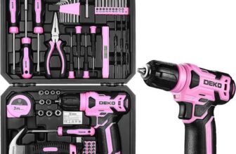DEKO Pink Tool Kit: 126-Piece DIY Set with 8V Cordless Drill, Electric Drills & Hand Tools DEKO-EU / FBA (Prime Day Deal)