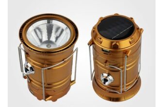 DOMIRA Solar USB Rechargeable Camping Lantern LED (Golden)