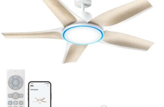 DREO 1.3m Smart Ceiling Fan with Lights for Cooling – with Prime
