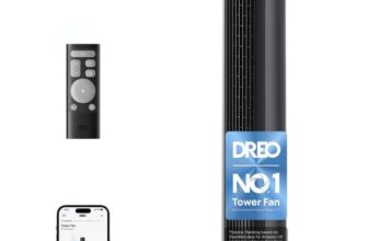 DREO 711AS Smart Misting Tower Fan for Outdoor and Indoor Cooling