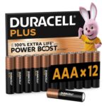 DURACELL Plus AAA Batteries (12 Pack) Alkaline Batteries 1.5V Up to 100% Extra Life with POWER BOOST – S&S price £5.89