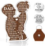 Dad Gifts From Daughter, Acrylic Plaque, Pocket Hug Token, Fathers Day Dad Gifts For Dads, Dad Birthday Gifts, Presents For Daddy On Christmas, Fathers Day, Valentines Day