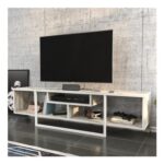 Decorotika Asal Ephesus and White 3 Shelf TV Unit
