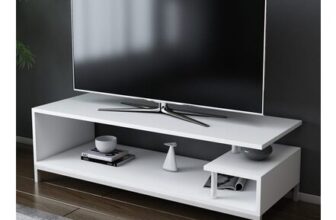 Decorotika Reilly White 2 Shelf TV Unit