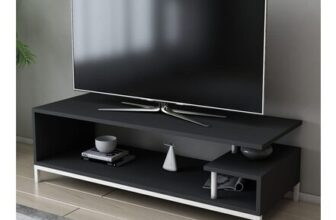Decorotika Reilly White and Anthracite 2 Shelf TV Unit
