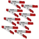 Dekton Spring Clamp 8 PC 2 Set – 32mm Jaw Opening, Compact Design with Strong Gripping Power, Zinc-Plated Rubber Coating for Non-Slip Grip