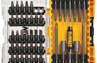 Dewalt Screwdriver Bit Set with Tough Case, 45-Piece (DW2166), Grey/Silver Screwdriving Set With Tough Case