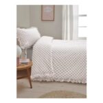 Diagonal Check Embroidery Reversible Duvet Set