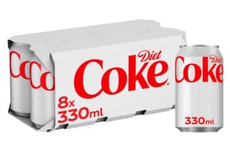 Diet Coke Soft Drink Cans, 8 x 330mL