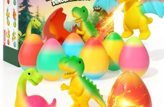 Dinosaur Hatching Surprise Eggs for Kids – 6 Pack Dinosaur Toys for Boys and Girls, Easter Basket Stuffers & Birthday Party Favors for Kids 4-8, Toddler Outdoor Toys Dino Egg Crafts Gifts for Ages 3-8