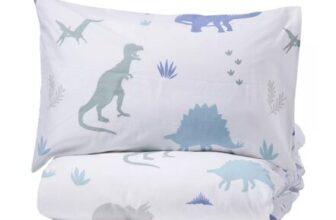 Dinosaur Multicolour Single Duvet Cover & Pillow Case Set