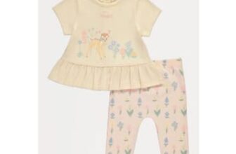 Disney Bambi Ruffle Hem Top and Leggings Outfit