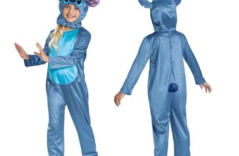 Disney Lilo & Stitch Fancy Dress for Kids, Official Disney by Disguise, Stitch Jumpsuit Age 4-6 Years – Prime Exclusive