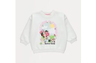 Disney Minnie Mouse White Floral Sweatshirt