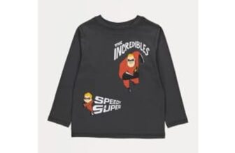 Disney the Incredibles Charcoal Long Sleeve T Shirt