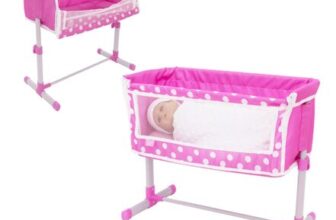 Dolly Tots beside Me Bedside Pink Cot for Dolls