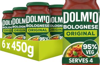 Dolmio Bolognese Original Pasta Sauce Jar, Bulk Multipack, 6 x 450g