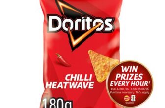 Doritos Chilli Heatwave Tortilla Chips Sharing Crisps 180g