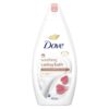 Dove Soothing Caring Bath Soak with ¼ moisturising cream, almond cream & hibiscus for an indulgent bubble bath 450 ml