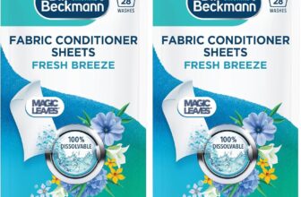 Dr. Beckmann Fabric Conditioner Sheets Fresh Breeze No mess Convenient and pre-dosed fabric conditioner sheets Dissolvable easy to use 14 sheets (Pack of 2)