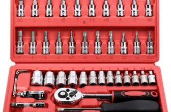 EGOFINE 46 Pieces 1/4 Drive Socket Set&Tool Sets, Ratchet Wrench Set with Bit Socket Set – Sold by Egofine store / FBA