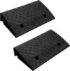 EVERGOODS 2PCS Kerb Ramp 49.6 27 8.8cm Wheelchair Ramp Slope Non-Slip Step Ramp for Car Caravan Trailer Wheelchair Disabled Acces