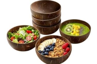 EVERGOODS 6-Pack Coconut Bowls, 450ml, Polished, Eco-Friendly