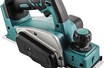 EVERGOODS Electric Planer 82mm Cordless Wood Planer, 18V Portable Hand Planer with 2mm Maximum Cutting Depth, Adjustable Depth Gauge and Dust Extraction Port for DIY Woodworking