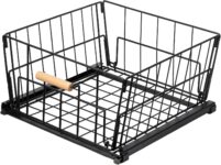 EVERGOODS Sliding Cabinet Storage Basket Organiser Drawer ull Out Cabinet Organiser Basket Kitchen Storage Rack Metal Wire Basket for Spices, Bottles and Cupboard Organisation