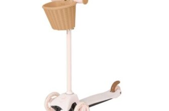 EVO Mini Cruiser Pink 3-Wheeled Scooter with Basket