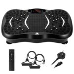 EVOLAND Vibration Plate Exercise Machine with Bluetooth, 5 Modes, 2 Resistance Bands