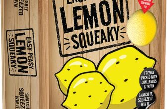 Easy Peasy Lemon Squeaky Game, Ideal Family Board Game for Kids and Adults, 4 Players, Simple and Quick to Play, Unique Mix of Trivia, Mental and Physical Challenges, Suitable for Ages 12