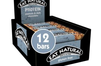 Eat Natural Protein Packed Bars – Peanuts & Dark Chocolate with Soya Crispies 12 x 40g – £7.60 S&S