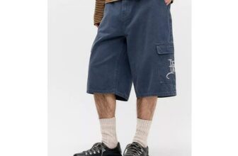 Ed Hardy UO Exclusive Blue Canvas Cargo Shorts